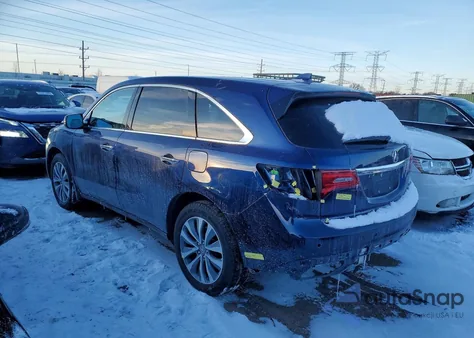 2015 Acura Mdx Technology from USA, damaged, VIN 5FRYD4H45FB007833